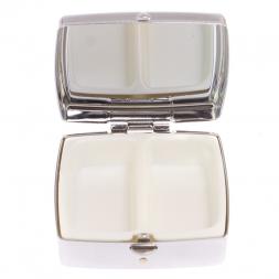 Таблетница на 2 отделения камень гетчеллит цвет серебро