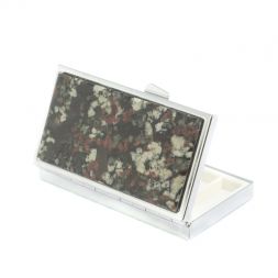 Таблетница на 7 отделений камень эвдиалит серебристая