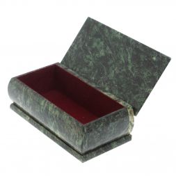 Шкатулка "Осенний пейзаж" из шабровского змеевика 18х9х6,5 см