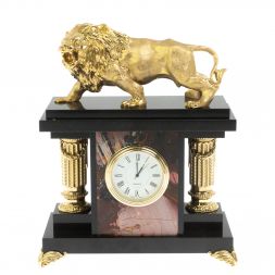 Часы "Лев" из яшмы