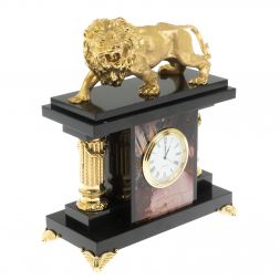 Часы "Лев" из яшмы